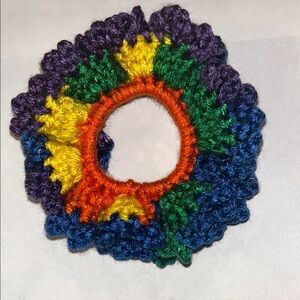 Vibrant Handcrafted Crochet Hair Scrunchie